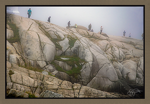 A FOGGY DAY AT PEGGY S COVE LIGHT HOUSE