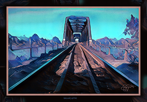 RAILROAD GOTHIC CALGARY TRAIN BRIDGE IN INGLEWOOD