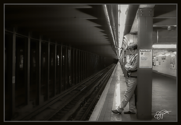 ALONE NO TRAINS RUNNING Print