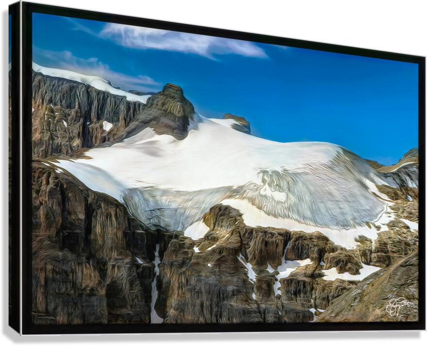 MELTING GLACIER NEAR BANFF impressionist Canvas Print