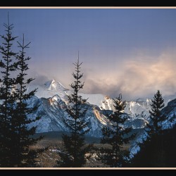 A WINTER SCENE IN THE ROCKIES