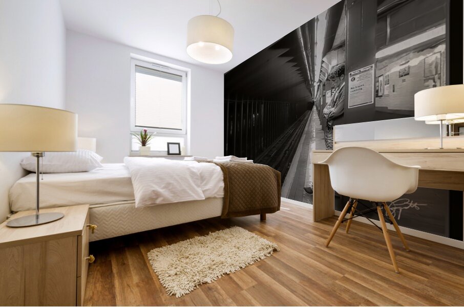 ALONE NO TRAINS RUNNING Mural print