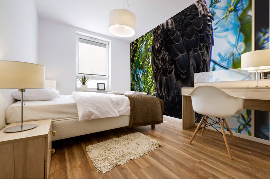 BALD EAGLE EYEING THE KAYAK Mural print