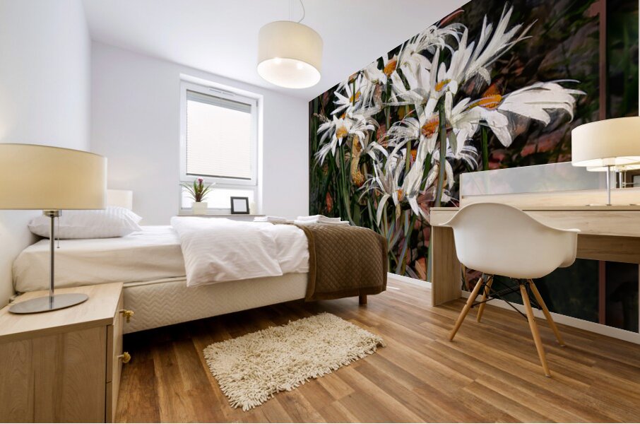 DAISIES DANCING YEAR S END RITUAL Mural print