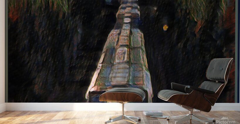 FREIGHT TRAIN AT NIGHT Wall Murals