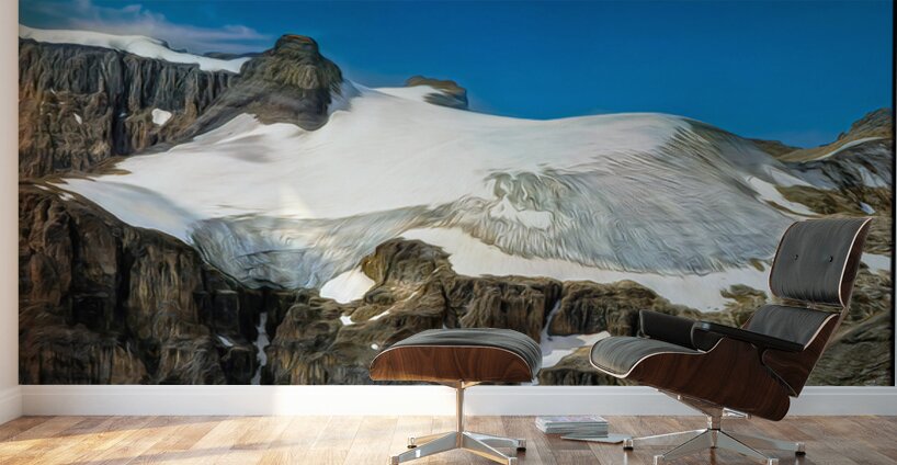 MELTING GLACIER NEAR BANFF impressionist Wall Murals