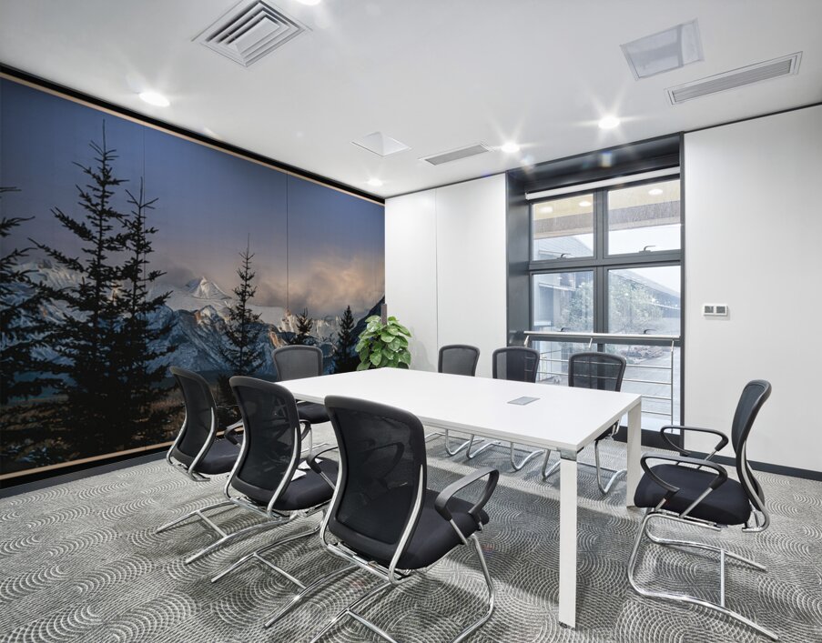 A WINTER SCENE IN THE ROCKIES Wall Printing