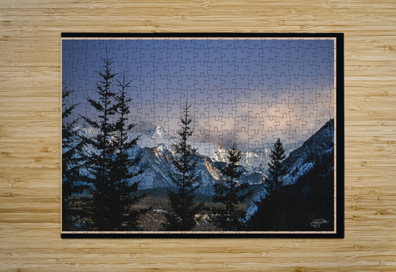 A WINTER SCENE IN THE ROCKIES Jerre Paquette Puzzle printing