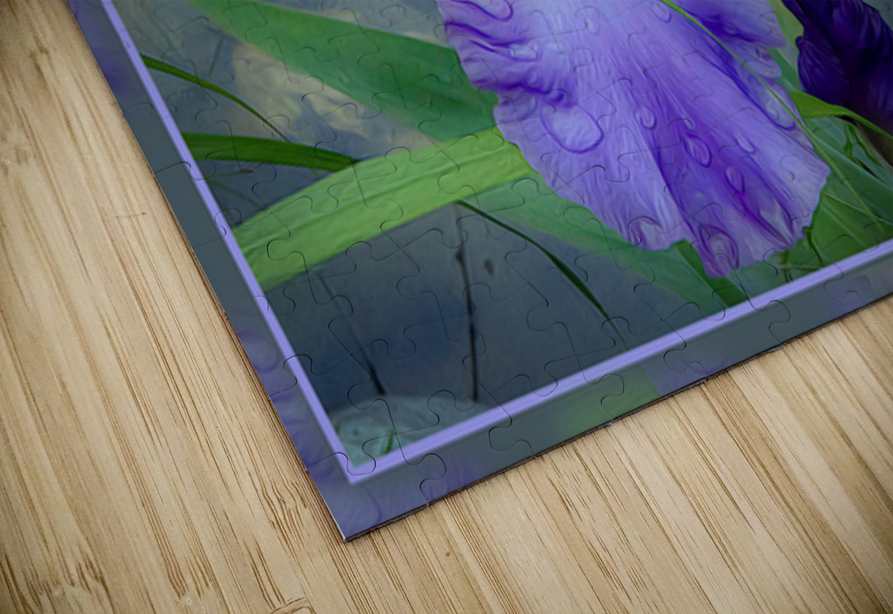 LIGHT PURPLE ORANGE IRIS Jerre Paquette Puzzle